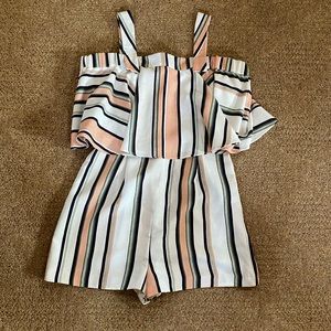 Topshop striped romper - size 6